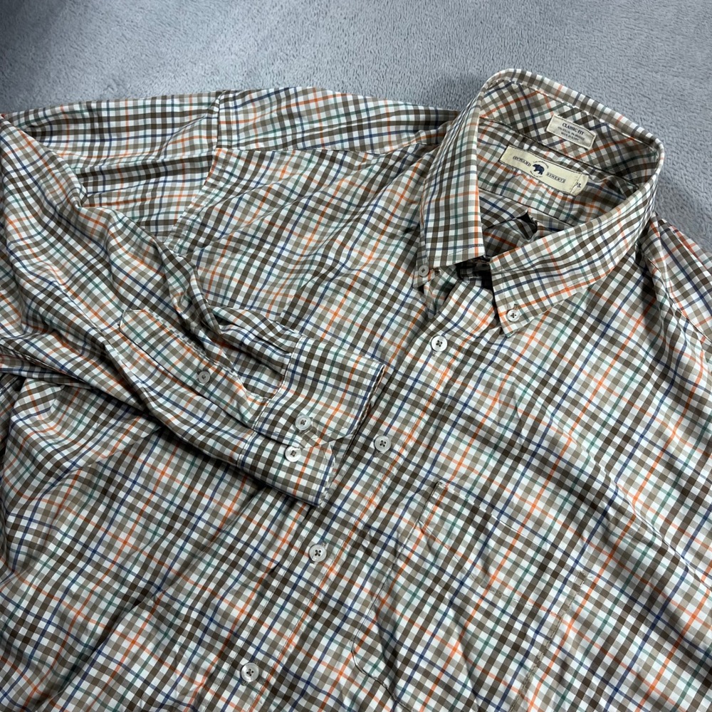 Onward Reserve Mens XL Classic Fit Plaid Performance Button Down Shirt Multi
